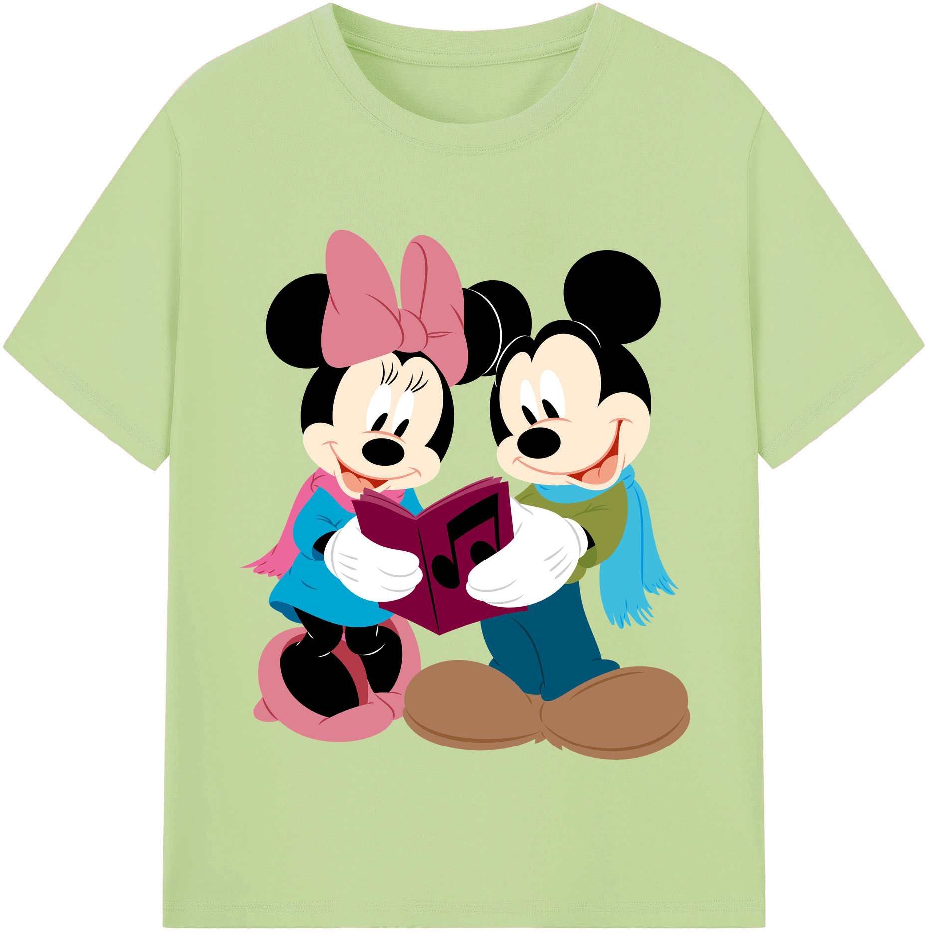 （画像用） ミッキーマウス Mickey Mouse 綿100％半袖Tシャツ（フロントプリント）